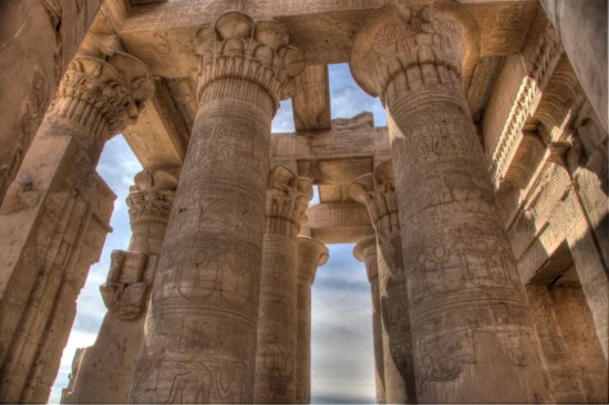 Kalabsha temple, The High Dam & Unfinished Obelisk from Aswan Kalabsha temple, The High Dam & Unfinished Obelisk from Aswan