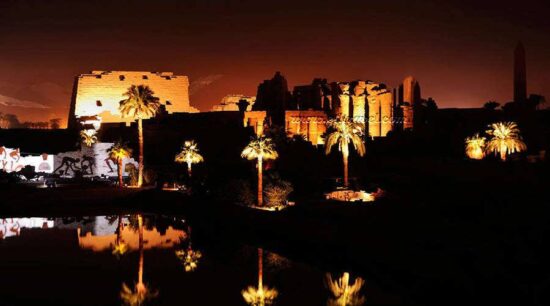 sound and light show at Egypt