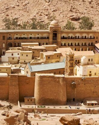 Sinai Mountain and St. Catherine monastery From Dahab 3 Sinai Mountain and St. Catherine monastery From Dahab