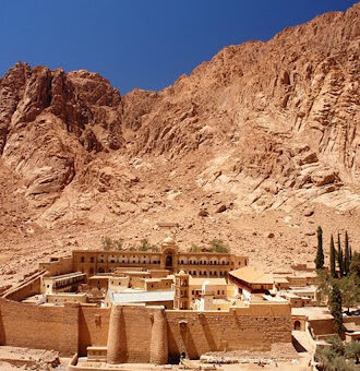 Sinai Mountain and St. Catherine monastery From Dahab 5 St. Catherine monastery From Dahab