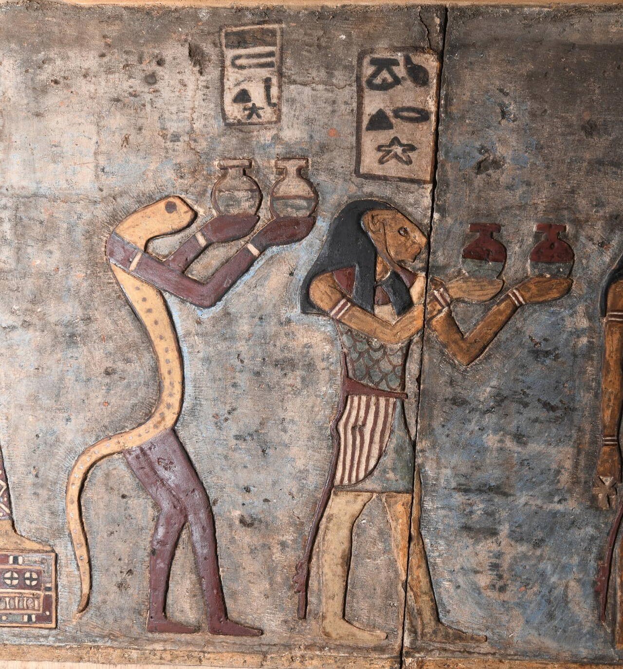 The complete zodiac was uncovered for the first time on the ceiling of Esna Temple, depicting the astrological signs