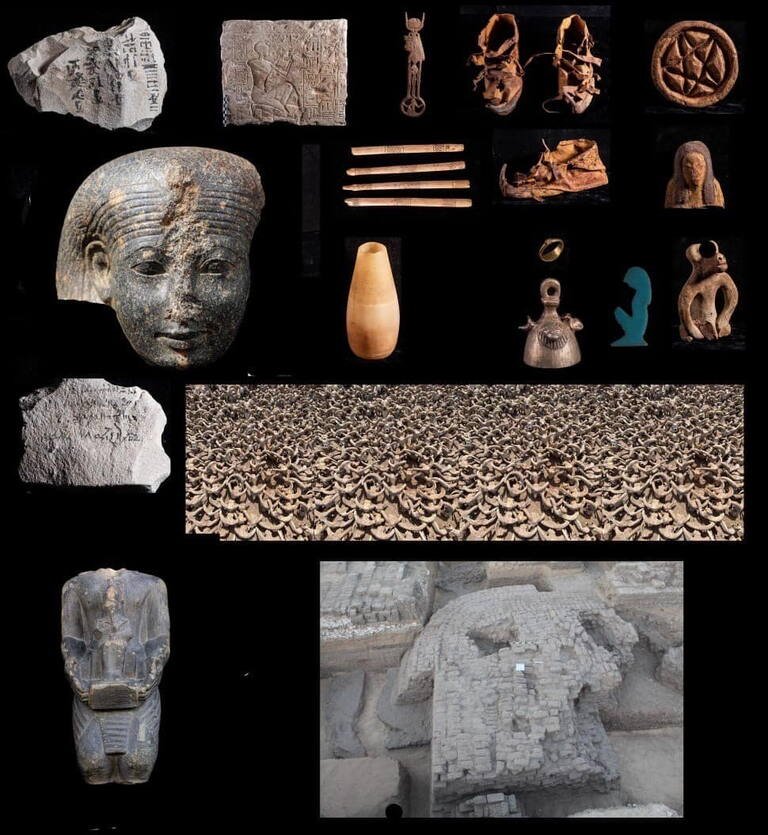Uncovering over 2000 mummified ram heads in Abydos temple